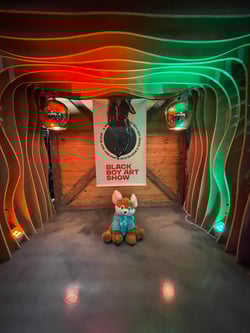 Branded photo area at A Marvelous Black Boy Art Show